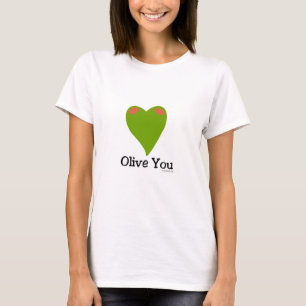 T-shirt Olive You Drôle Nourriture Cute Slogan Dessin