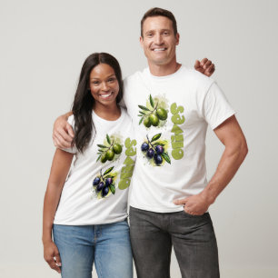 T-shirt Olives et huile d'olive - Botanique organique liqu