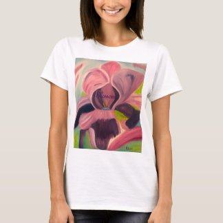 T - Shirt Ölmalerei auf Blume zur Förderung des Wa