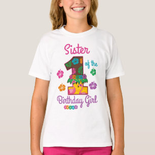 T-shirt Oloha hawaïenne soeur du premier anniversaire