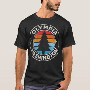 T-shirt Olympia Washington WA Vintage Graphisme Retro les 