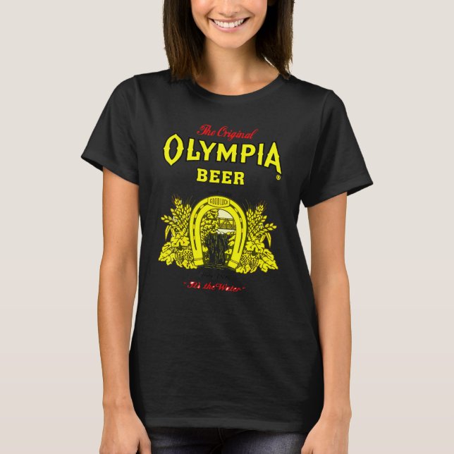 T-shirt Olympias Bière Imprimée Rétro Essentiel Pour Homme (Devant)