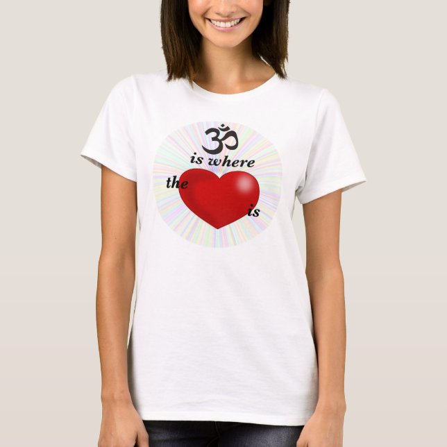 T-shirt OM est où le coeur est (Devant)