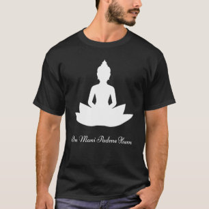 T-shirt Om Mani Padme Hum Bouddha et Lotus Méditation Mant