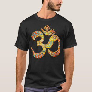 T-shirt Om Mantra Symbole Fleur Bouddhisme Yoga Spirituali