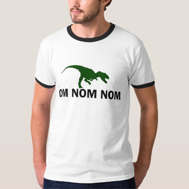 T-shirt Om Nom Nom Funny Mens Chemise (Devant)