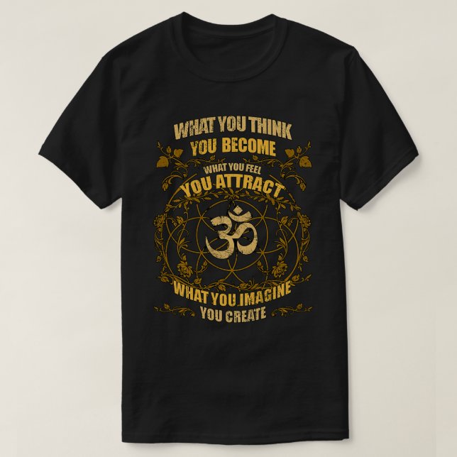 T-shirt Om Zen Yoga Ce Que Vous Pensez Devenir Spirituel (Design devant)