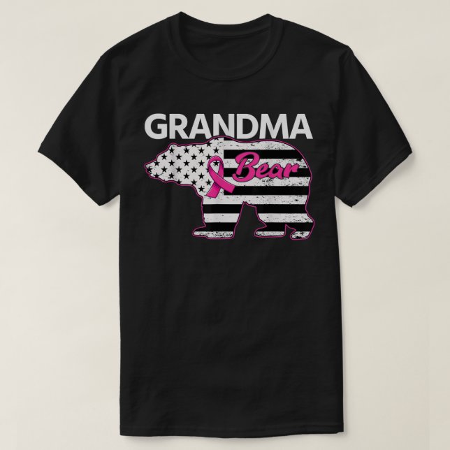 T-Shirt Oma Bären Brustkrebs Awa (Design vorne)