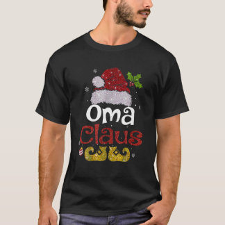 T-shirt Oma Claus Chemise Noël Pyjama Famille Correspondan
