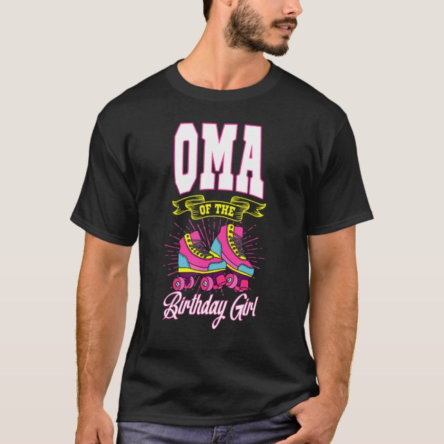 T-shirt Oma De L'Anniversaire Fille Roller Patins Annivers (Devant)