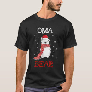 T-shirt Oma polaire Oma Bear Scarf Joyeux Noël Noël Noël H