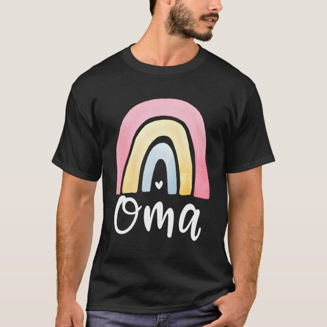 T-shirt Oma Rainbow Pour Ger Grandma Grand (Devant)