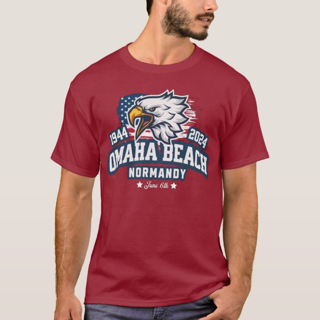 T-shirt Omaha Beach 1944 2024 D-Day 80 eme anniver (Devant)