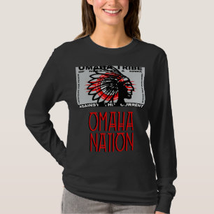 T-shirt Omaha Nation Drapeau Indigène Amérindien Tête