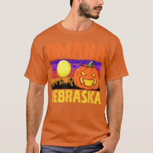 T-shirt Omaha Nebraska Bonne fête d'Halloween Ville locale
