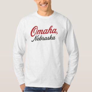 T-shirt Omaha Nebraska Script Design Classic Midwest Cit