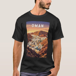 T-shirt Oman Illustration Voyage Art Rétro
