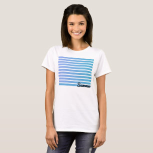 T-shirt Ombre Blue Stripes été