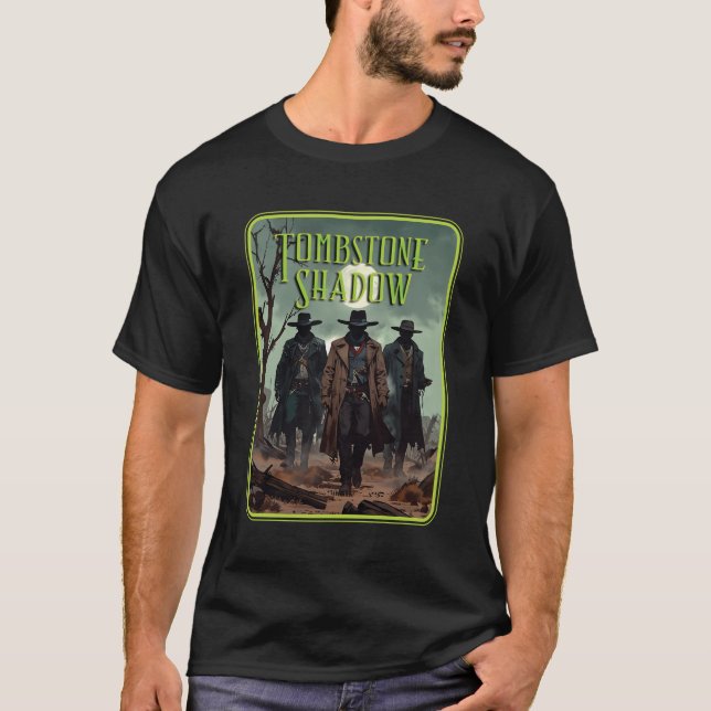 T-shirt Ombre de tombstone faces foncées (Devant)