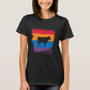 T-shirt Ombre de vache avec drapeau coloré