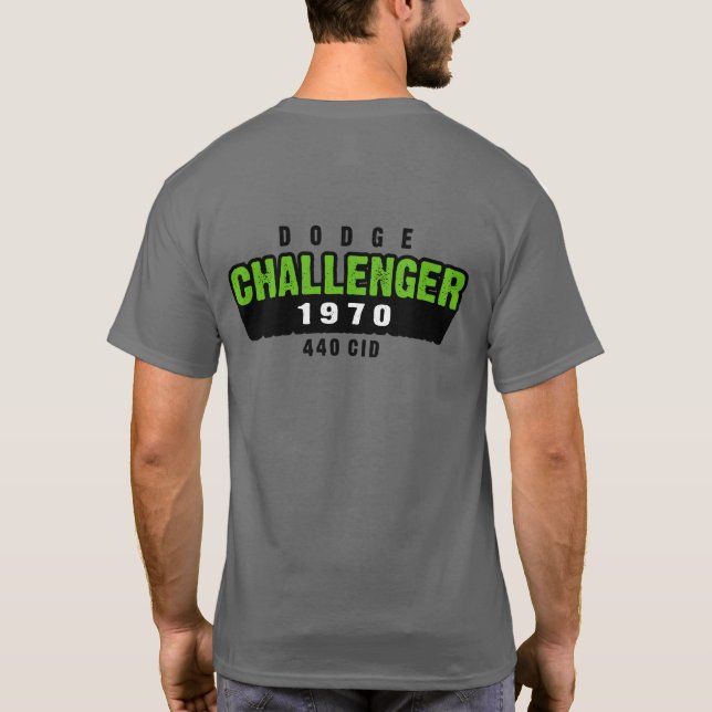T-shirt Ombre Dodge Challenger Caveman 1970 (Dos)