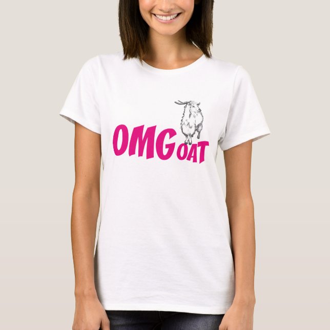 T-shirt OMG avoine Angora Chèvre Amateurs de chèvre OMG ro (Devant)