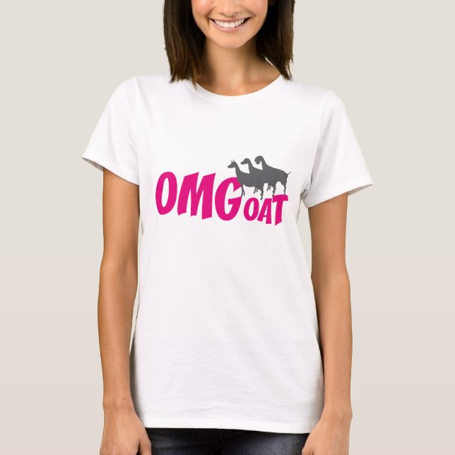 T-shirt OMG avoine Laitier Chèvres les amateurs de chèvre  (Devant)