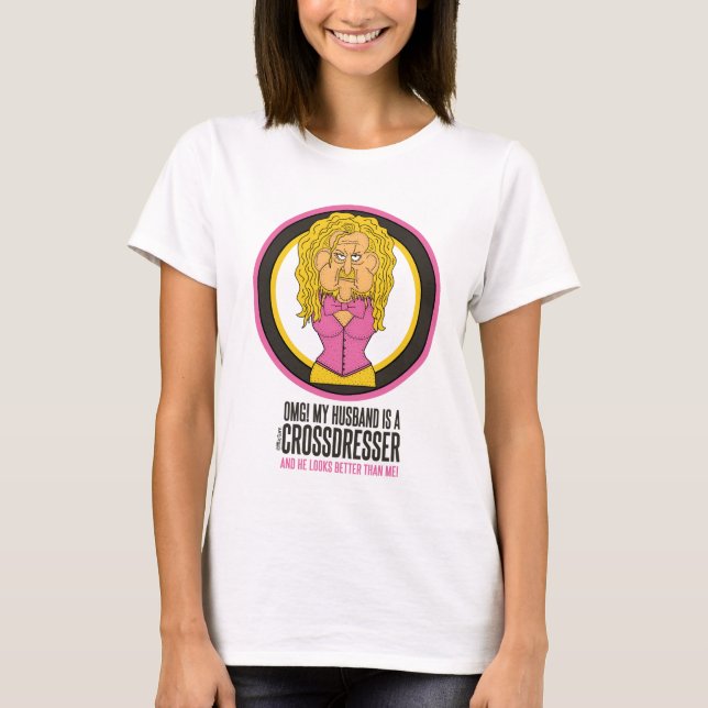 T-shirt OMG Mon mari est un caricaturiste amusant (Devant)