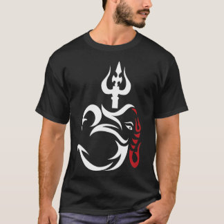 T-shirt OMGanesha Et Lord Shiva Divine Trident Trishul