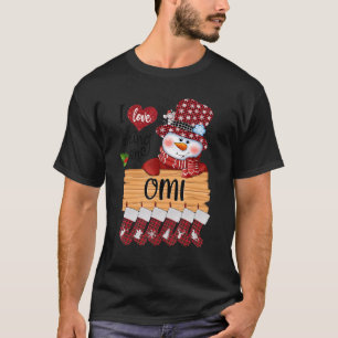 T-shirt Omi Snowman J'Aime Être Un Omi Noël Drôle