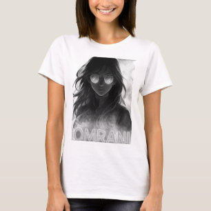 T-shirt Omrani Dark Neon Anime Girl - Futuristic Glow A