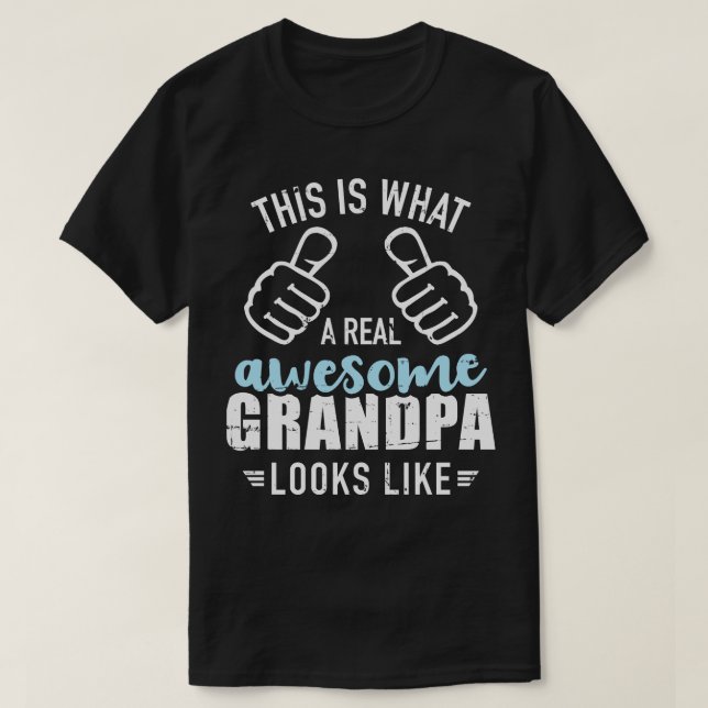T-shirt On dirait un vrai grand-père (Design devant)