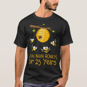 T-shirt On est des miels depuis 25 ans. 25e Mariage