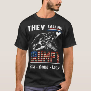 T-shirt On M'Appelle Grumpy Vieux Vétéran Grand-Père Petit