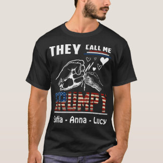 T-shirt On M'Appelle Grumpy Vieux Vétéran Grand-Père Petit