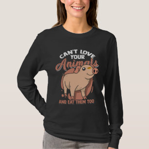 T-shirt On ne peut pas aimer les Animaux et les Manger aus