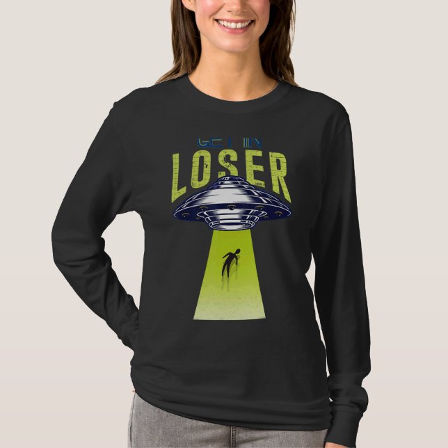 T-shirt On perd On fait du but Alien Ufo Abdu (Devant)