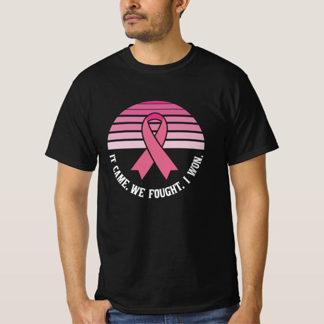 T-shirt On S'Est Battu Pour Gagner Le Cancer Du Sein Survi (Devant)