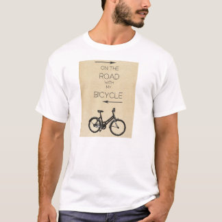 T-shirt On the Road with my bicycle