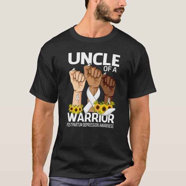 T-shirt Oncle À La Main D'Un Guerrier Dépression Postpartu (Devant)