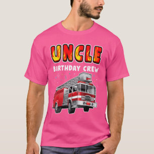 T-shirt Oncle Anniversaire Équipe Feu Camion Garçon Enfant