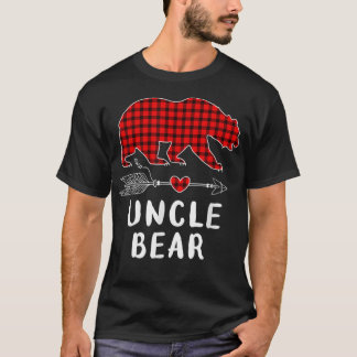 T-shirt Oncle Bear Buffalo Chemise Rouge Plaid Match