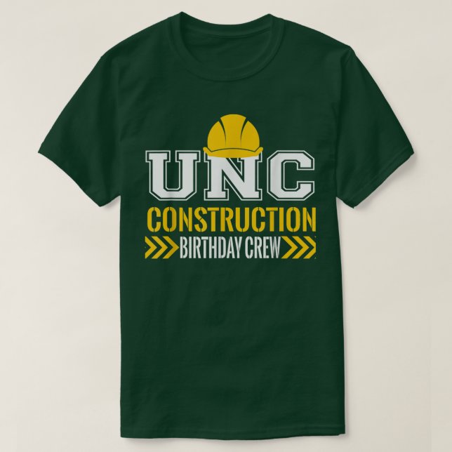T-shirt Oncle Birthday Crew 1ère construction Anniversaire (Design devant)
