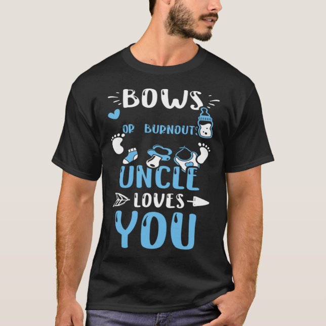 T-shirt Oncle Bows Ou Burnouts Oncle Vous Aime Bébé Garçon (Devant)