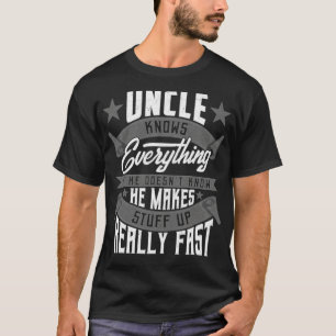 T-shirt Oncle connaît tout drôle Oncle Fête des pères Gif