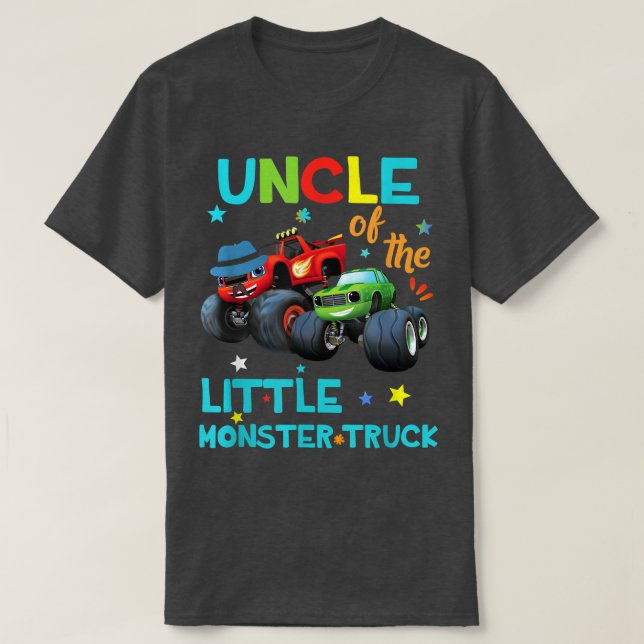 T-shirt Oncle De Camion Monster Anniversaire Famille Chemi (Design devant)