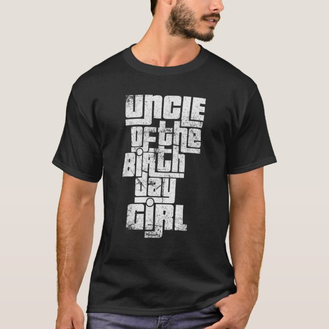 T-shirt Oncle de la fille d'anniversaire cool graphique co (Devant)