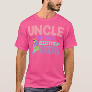 T-shirt Oncle De L'Anniversaire Pour Fille Saurus Rex Dino