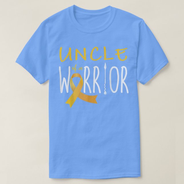 T-shirt Oncle De Sensibilisation Au Cancer De L'Enfance D' (Design devant)