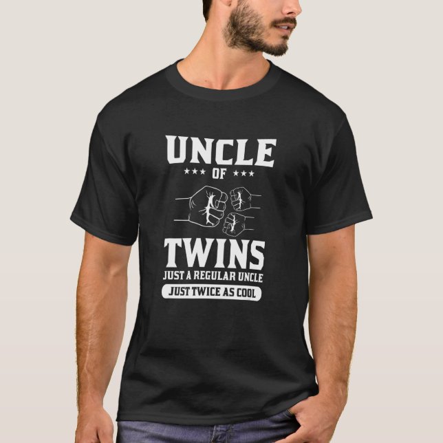 T-shirt Oncle Des Jumeaux Juste Un Oncle Régulier Juste De (Devant)